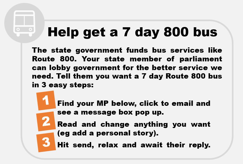 Need for 7 day Route 800 bus
